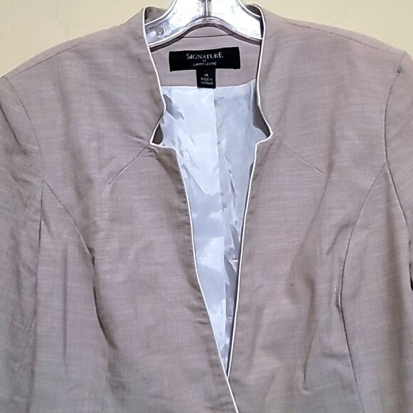Larry Levine Tan Blazer Sz 14 - Picture 4 of 8